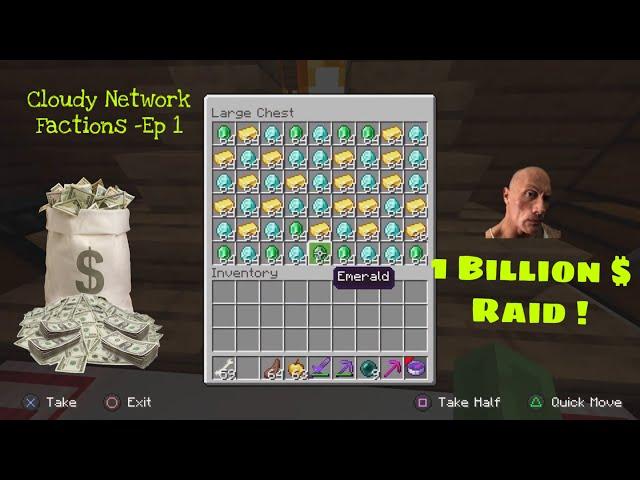 MINECRAFT Cloudy Network Factions - OP SKYBASE RAID!!