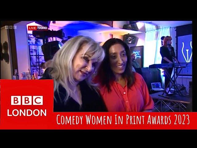 Prepping awards night with Helen Lederer, Shazia Mirza and Llewella Gideon