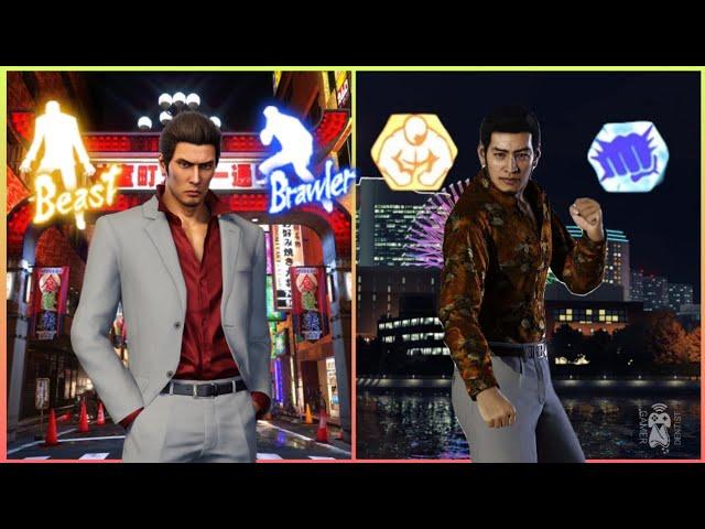 Kazuma Kiryu Vs Masaharu Kaito Fighting Style