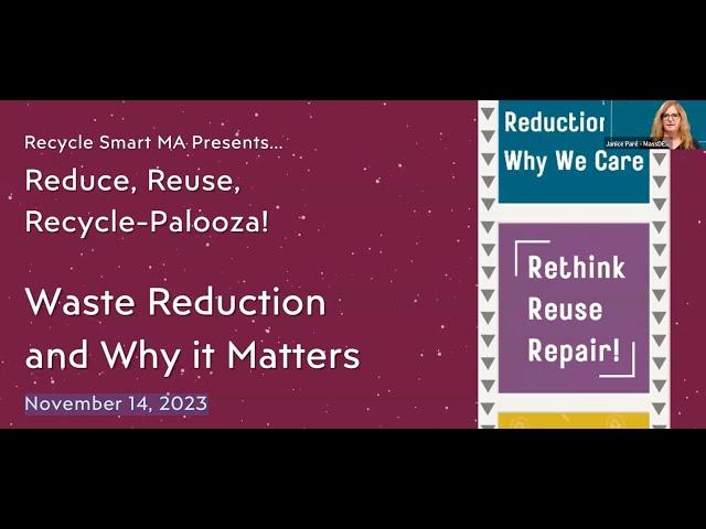 Waste Reduction and Why it Matters