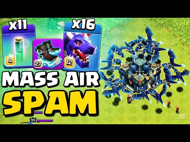 I CAN'T Believe my EYES with this 16 DRAGON Army in TH17 | Broken AIR SPAM + Electro Boots | COC