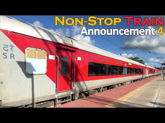 Non-Stop Train Announcement 4 | Gowtami SF + Dakshin SF + Navajeevan SF + Janmabhoomi SF &  More |IR