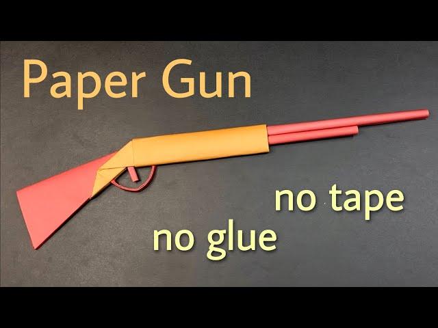 How to Make Paper Gun without Glue | Origami | How to Make a Paper Gun | Paper Craft | Paper Gun