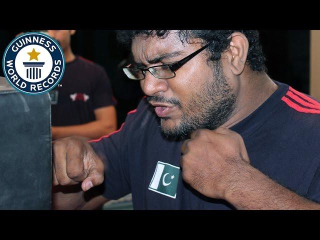 Most full contact punch strikes in one minute (one hand) - Guinness World Records