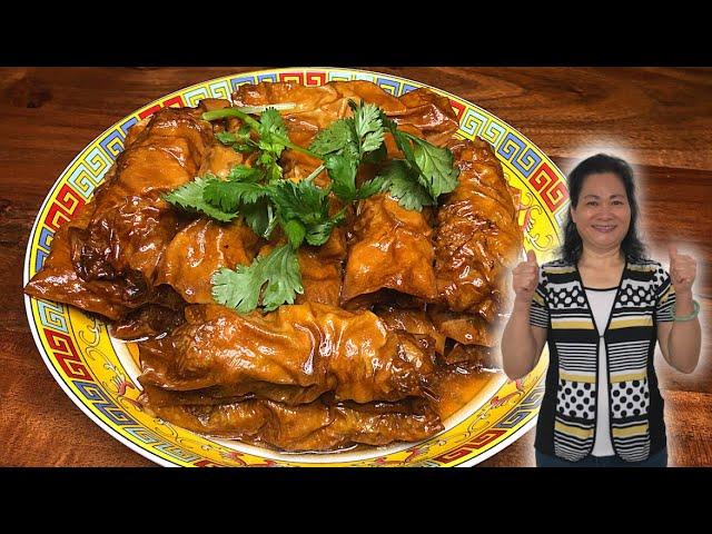 Must Try Dim Sum Pork Bean Curd Roll Tofu Skin Recipe! | 鮮竹卷