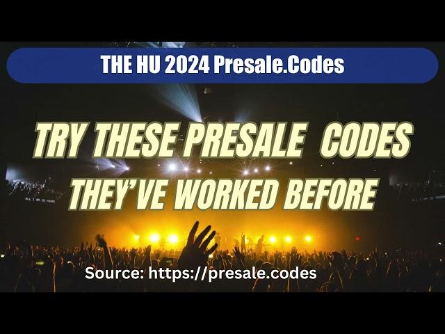 THE HU presale codes 2024