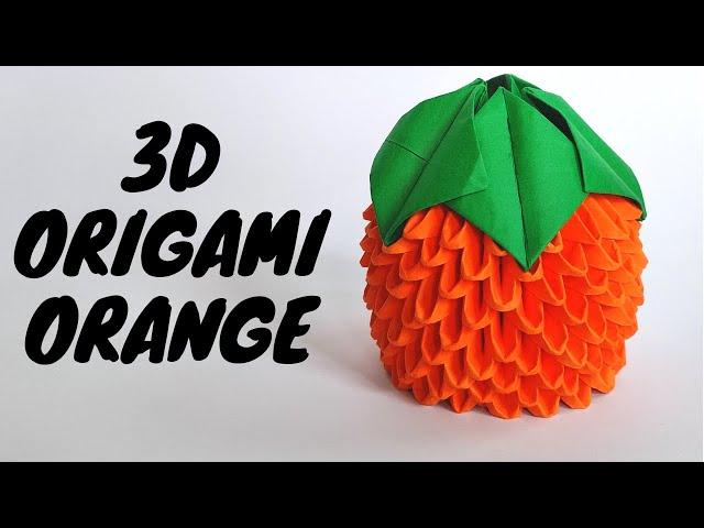 3D origami ORANGE | How to make a modular orange