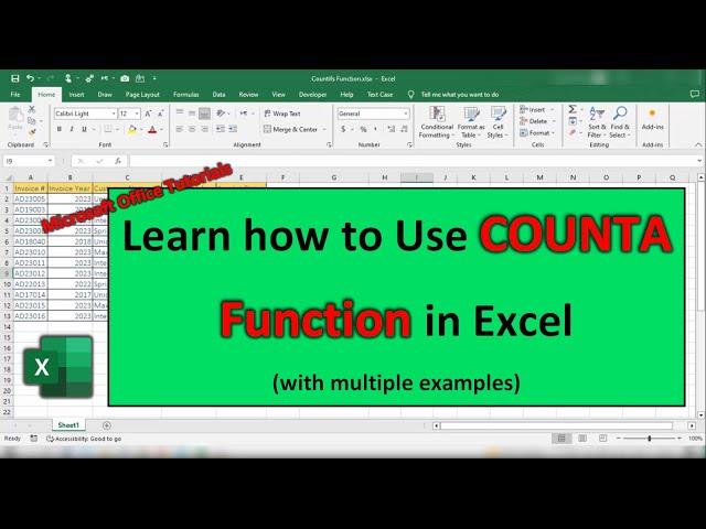 How to Use COUNTA Function in Excel | Excel Functions