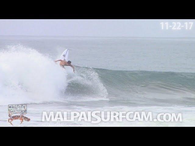 Surfing Santa Teresa, www malpaisurfcam com 11 22 17