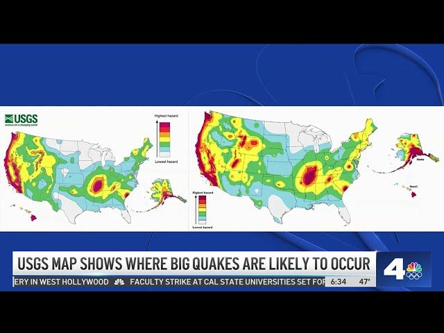 New USGS maps show likelihood of big quakes in California and U.S.