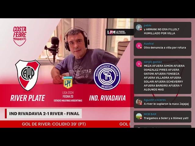 Independiente Rivadavia vs RIVER | EN VIVO | Fecha 23 - Liga Profesional | Relata Lito Costa Febre