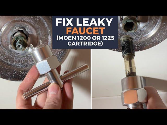 How to Fix Leaky Shower Tub Faucet | Replace Moen 1200 or 1225 cartridge Demo