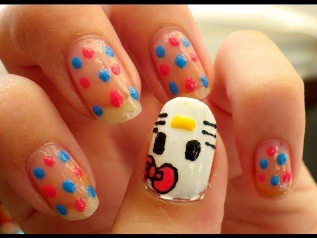 Uñas Hello kitty - Hello kitty nails