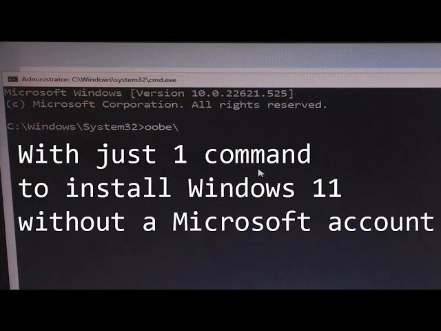 CMD : How to install Windows 11 without Microsoft Account