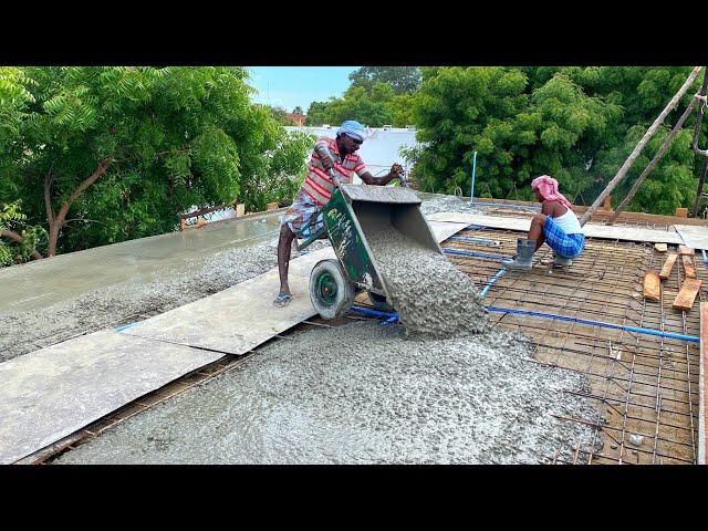 Construction of Roof Slab Concrete_Techniques of Reinforcement Rcc Concrete on Roof|Roof Concrete