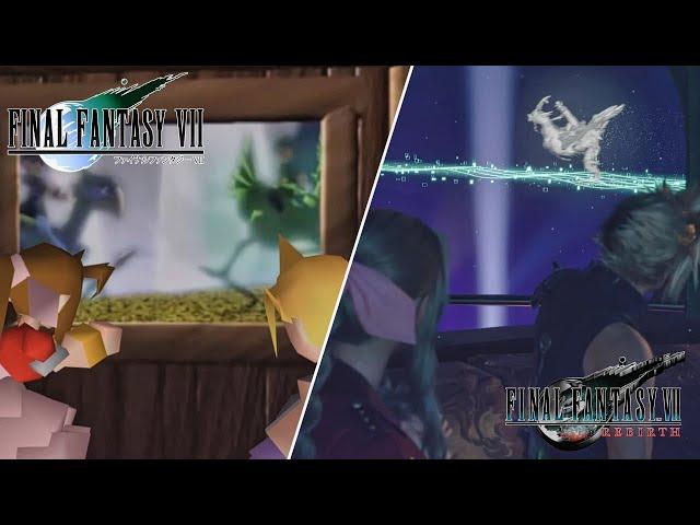 Cloud & Aerith Gold Saucer Date Original vs Rebirth | Final Fantasy 7