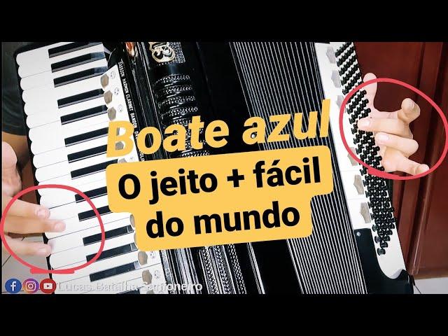 BOATE AZUL juntando as mãos no Acordeon! - Fácil para Iniciante - Aula de Sanfona