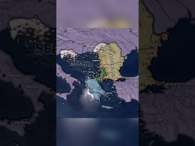 Balkan battle royale, within the borders of 1910 year (WWI) - HOI4 timelapse |  #timelapse #hoi4