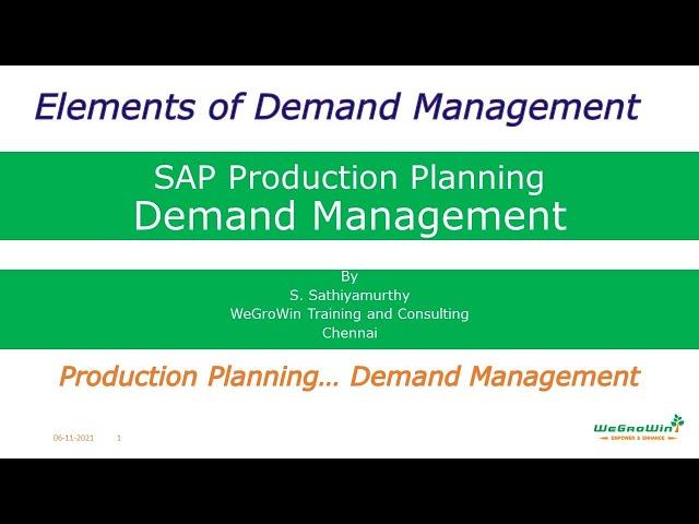 01-41 SAP PP – Elements of Demand Management - in English (SAP Production Planning)