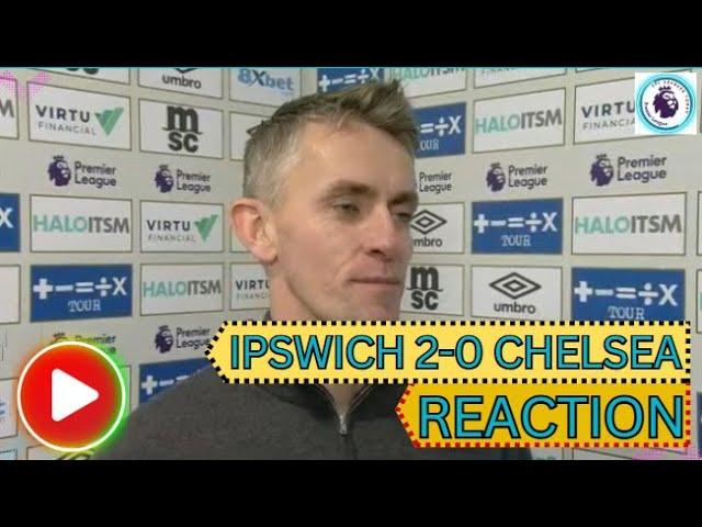 Ipswich manager Kieran McKenna post match interview discusses his side's huge 2-0 win over Chelsea