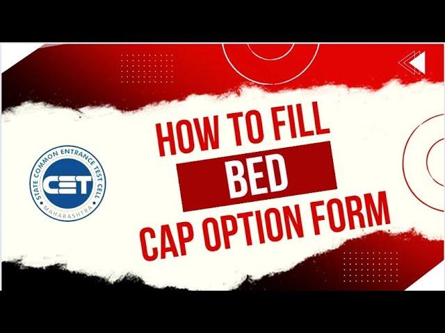 BED Option form | BED CET | Option Form | How to Fill option form | Marathi