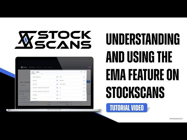 Exponential Moving Average in Stockscans | How to find distance between ema and price | SOIC |