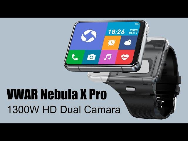 VWAR Nebula X Pro Smart Phone Watch: 4G LTE Android System| 2.88" Display| 13MP HD Dual Camara