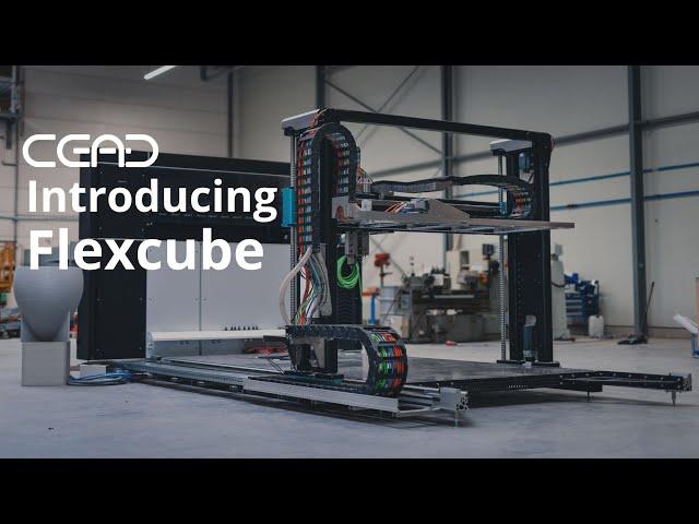 The Flexcube: a compact, high-performance 3D printer designed for efficient, scalable manufacturing.