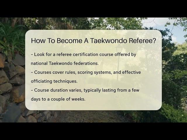 How To Become A Taekwondo Referee? - KnockOutReels.com