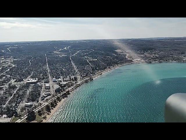 Downtown Traverse City and the water front of West Grand Traverse Bay