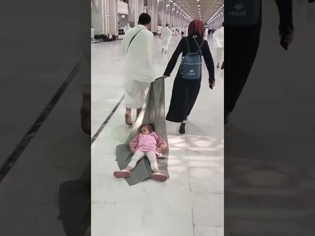 cute son with parents in Mecca | funny moments #mecca #madina #shorts