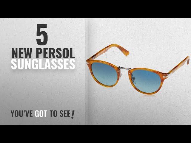 Top 10 Persol Sunglasses [ Winter 2018 ]: Persol Mens Sunglasses (PO3108) Brown/Blue Acetate -