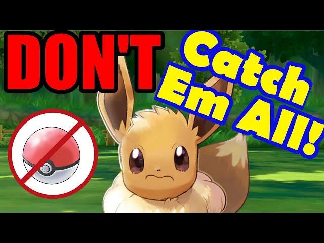 How I Beat Pokémon Let's Go Eevee Without Catching Any Pokémon -Pokemon Challenge