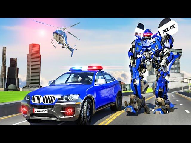 Police Transformer Superhero - Police Robot Car Simulator - Android GamePlay