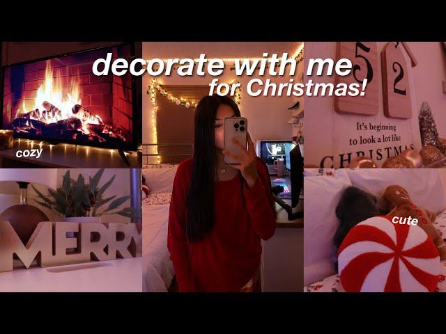 DECORATING MY ROOM FOR CHRISTMAS 2023! | decorating & room tour