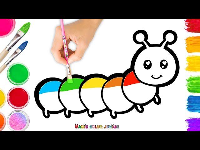 Drawing and Coloring a Worm | Easy Drawing | Step By Step