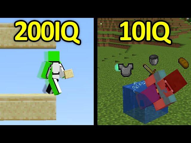 200IQ vs 10IQ Minecraft Plays MARATHON