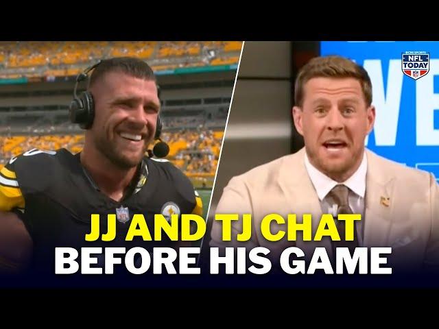 JJ Watt interviews TJ Watt before a game  | NFL Today