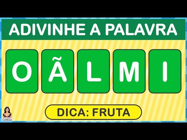 DESCUBRA AS PALAVRAS EMBARALHADAS | QUIZ MÉDIO E DIFÍCIL #IncrivelMenteCuriosa