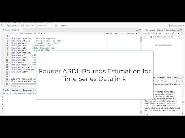 Fourier ARDL Bounds Model for Time Series Data in R - with OLS and Bootstrap Example