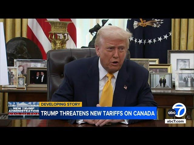 One day after pausing trade war with Canada and Mexico, Trump threatens to impose new tariffs