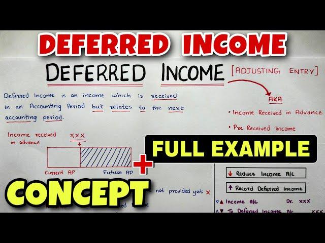 Deferred Income - Adjusting Entry - By Saheb Academy