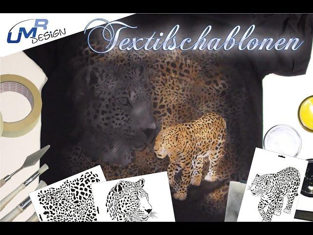 Textil T-Shirt Design Tutorial Stencil DS-002/DS-003 "Leopard" UMR-Design (English/Deutsch)