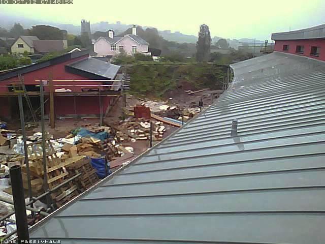 Passivhaus time lapse 08 - Rendering and zinc roofing.