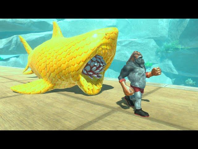 Escape from Honey Megalodon - Animal Revolt Battle Simulator