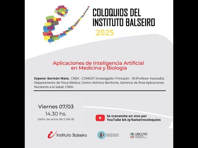Coloquios IB | Aplicaciones de Inteligencia Artificial en Medicina y Biología