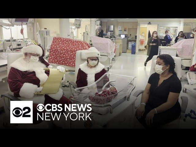 Santa, Mrs. Claus visit White Plains Hospital's NICU