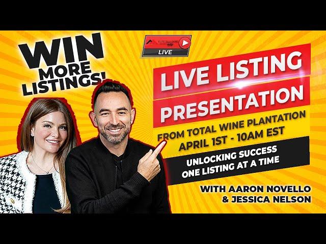 *LIVE* Real Estate Agent Listing Presentation with Aaron Novello & Jessica Nelson