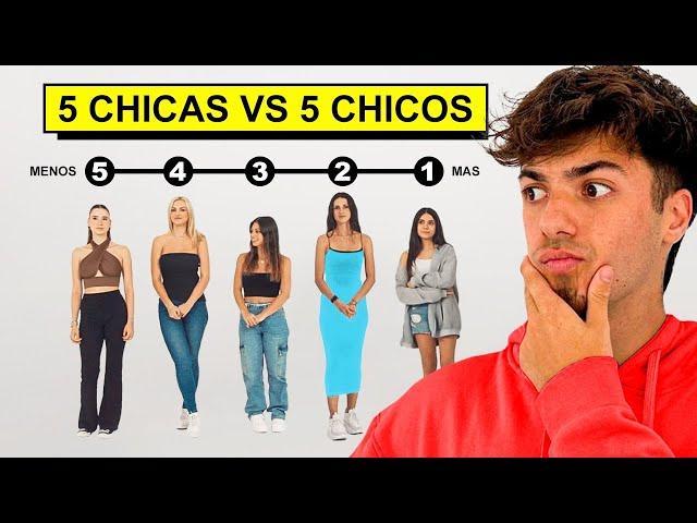 Quién es la más Atractiva? 5 Chicos VS 5 Chicas!