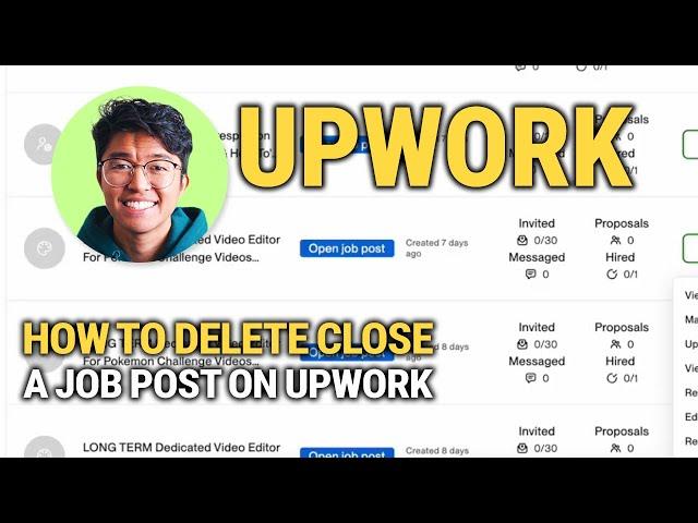 How To Delete Or Close A Job Post on Upwork: Step-by-Step Guide!